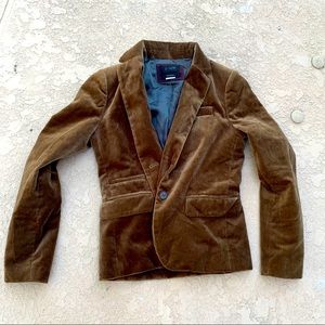 Olive green velvet suit jacket j crew